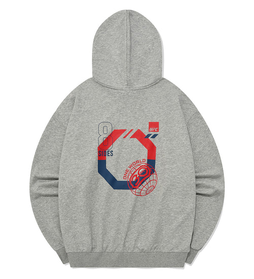 UFC 30th Anniversary One World Oversized Hoodie, Melange Gray