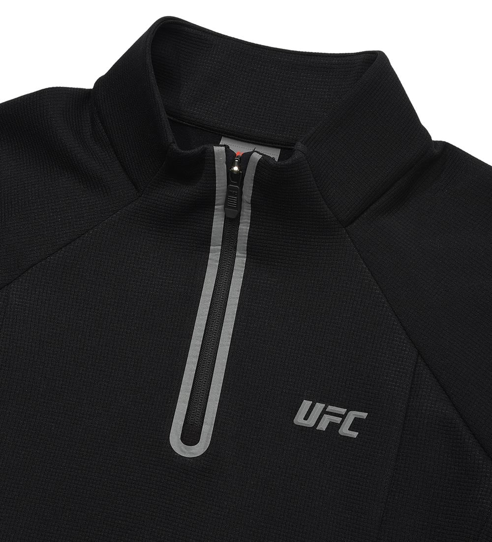 سويت شيرت UFC Challenger بقصة عادية بسحاب نصفي، أسود