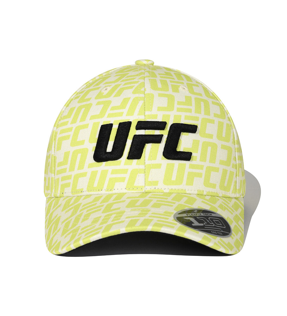 UFC Logo Monogram 110 Flex Fit Baseball Cap, Neon Yellow