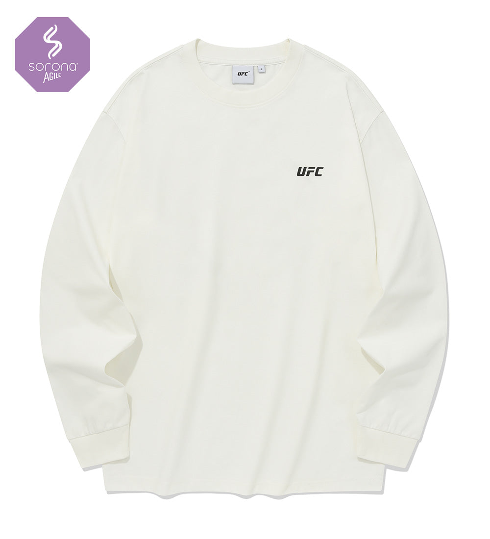 UFC Sorona Relaxed-Fit Long-Sleeve T-Shirt, Off-White