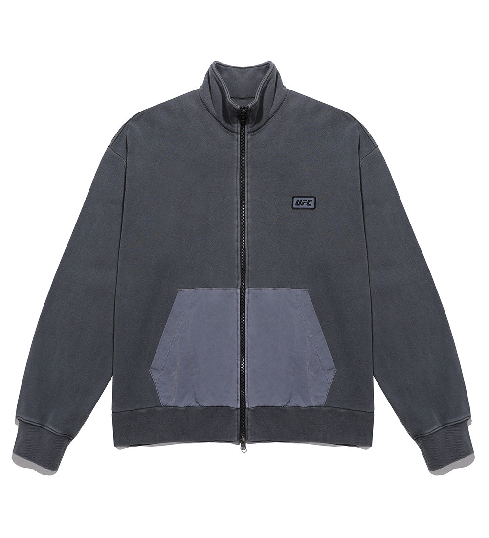 UFC Shadow Oversized Pigment Zip-Up Jacket, Gray