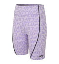 UFC biker shorts with monogrammed logo, slim fit, light purple
