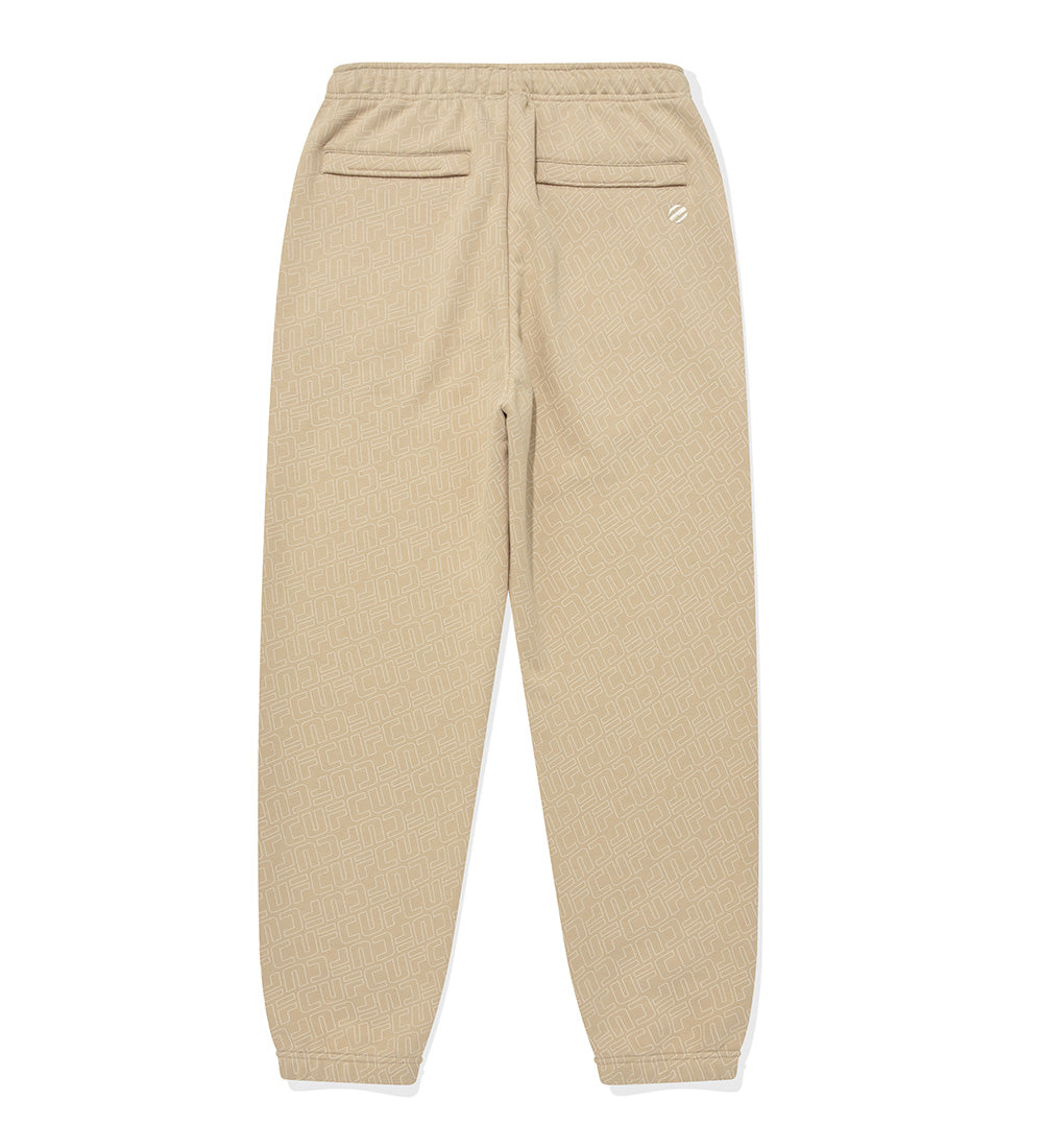 UFC Line Monogram Relaxed-Fit Jogger Pants, Beige