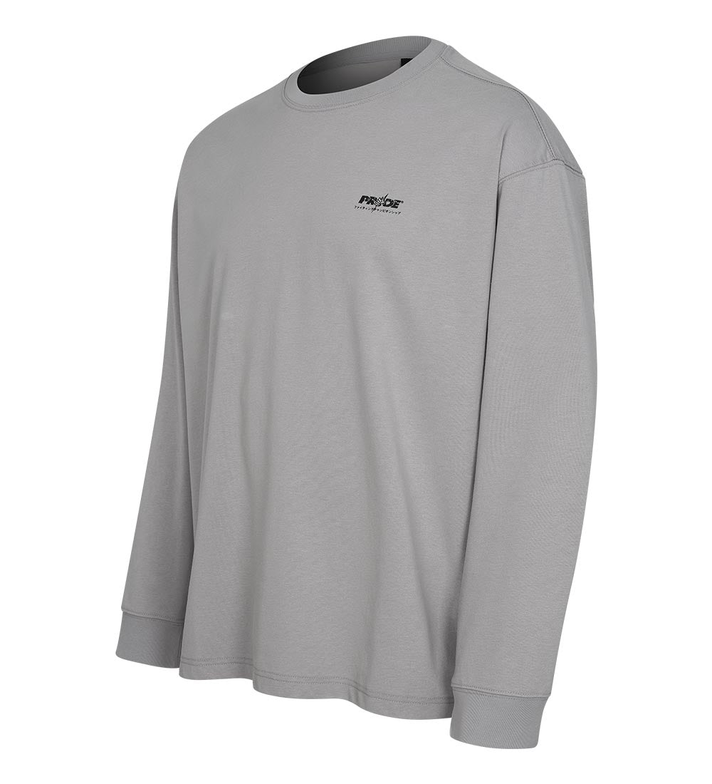 UFC Pride Oversized Long-Sleeve T-Shirt, Gray