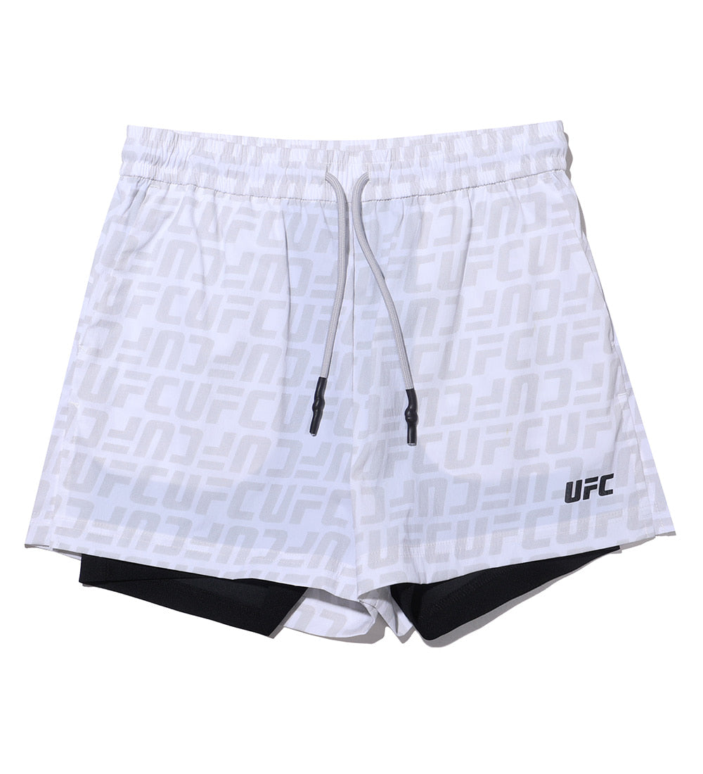 UFC Logo Monogram Shorts, Gray