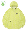 UFC Logo All-Over Monogram Regular-Fit Windbreaker Jacket, Neon Yellow