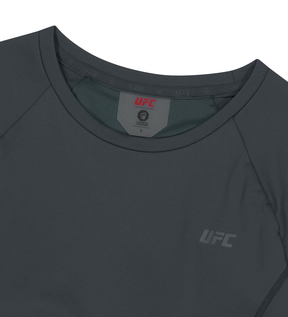 UFC Wave Slim Crop-Fit Short-Sleeve T-Shirt, Charcoal