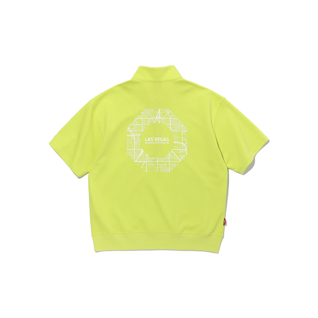 UFC Las Vegas Half-Zip Short-Sleeve Sweatshirt, Lime