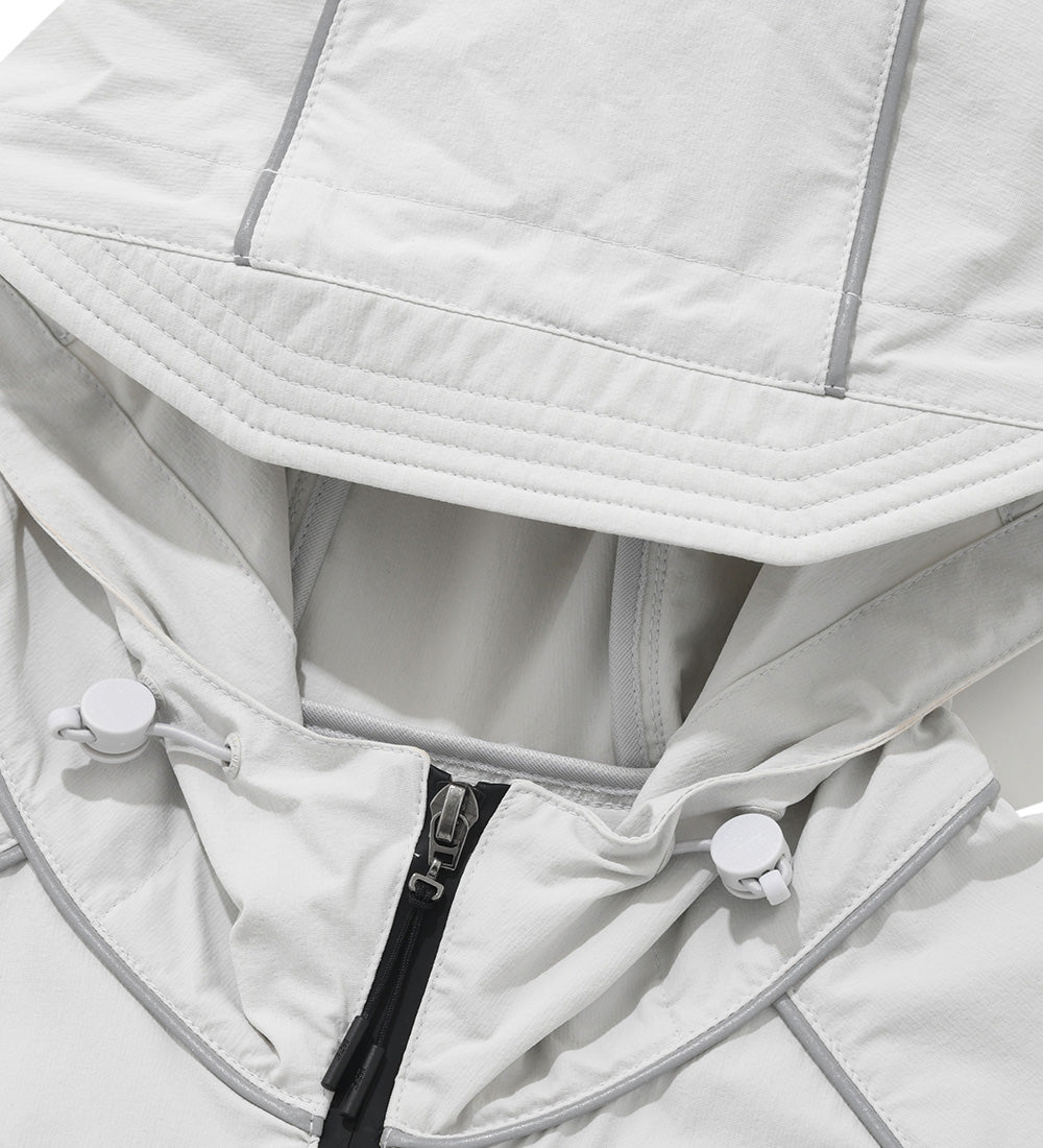 UFC Training Regular Fit Stretch Wind Jacket, Light Gray