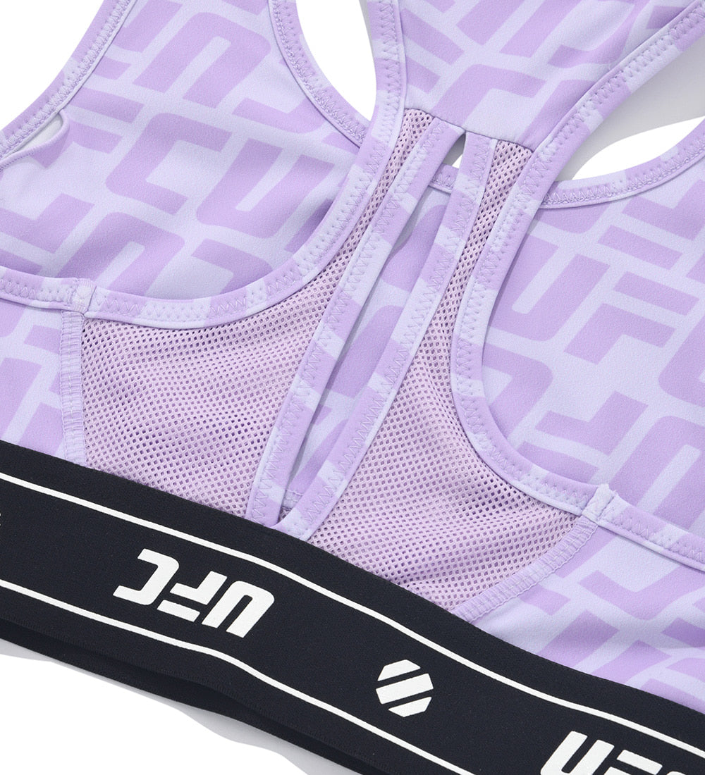 UFC Sports Top with Logo and Monogram, Light Purple