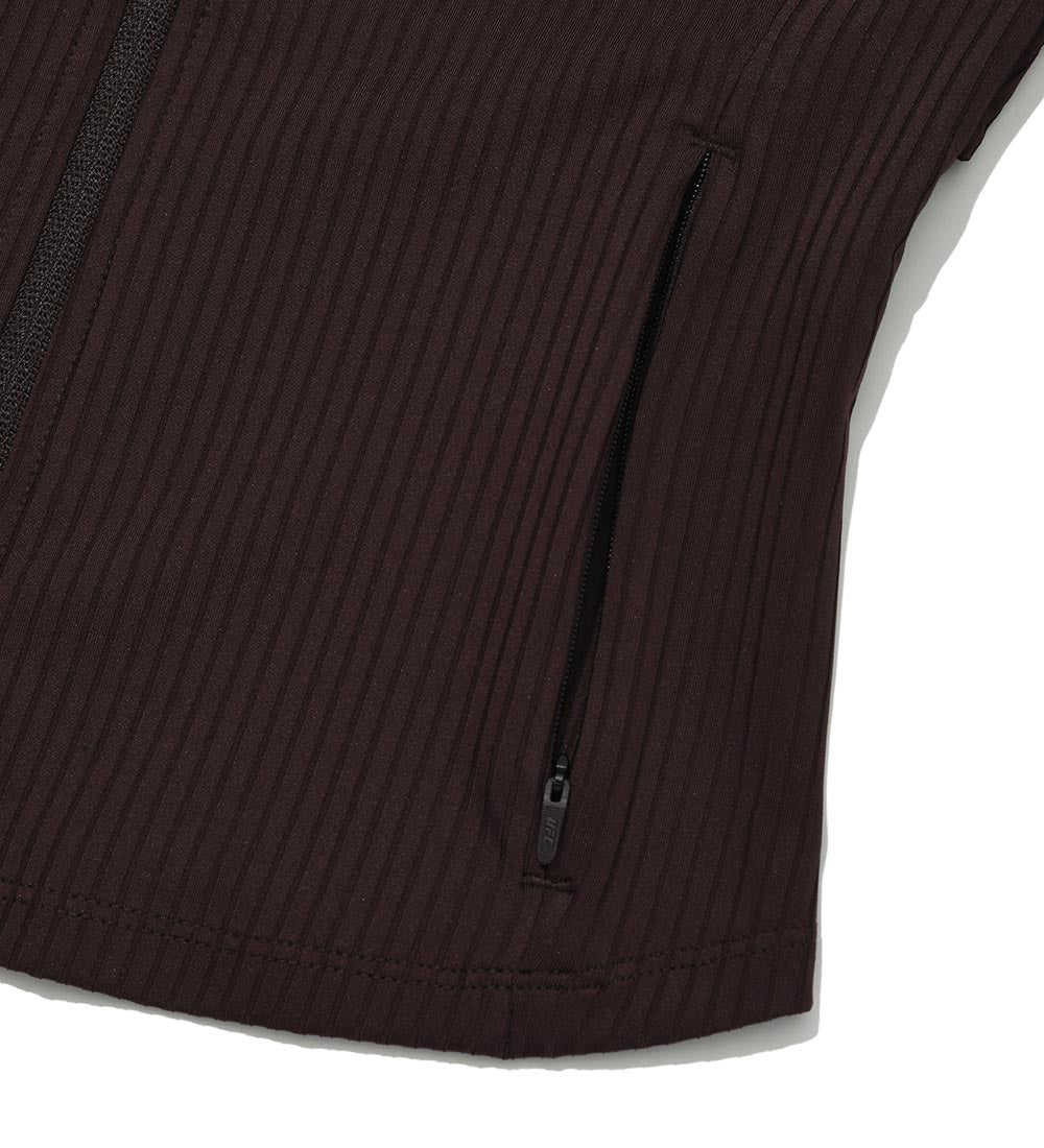 UFC Groove Slim-Fit Jacket (Ribbed) Dark Brown