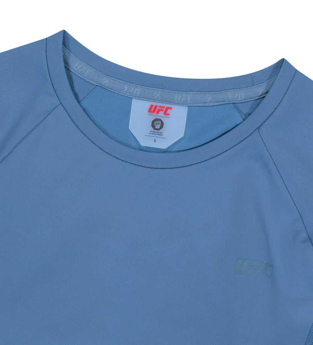تيشيرت UFC Wave Slim Crop-Fit قصير الأكمام، كحلي