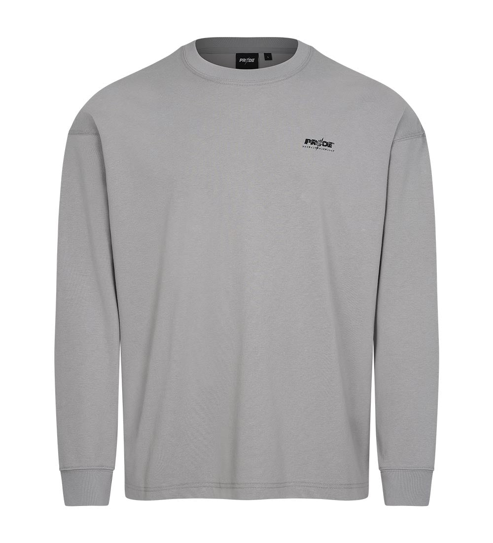 UFC Pride Oversized Long-Sleeve T-Shirt, Gray