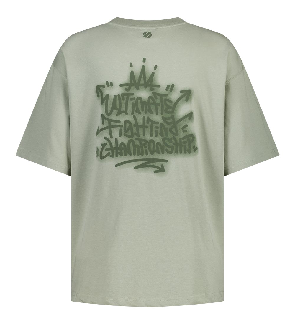 UFC Graffiti Relaxed-Fit Short-Sleeve T-Shirt, Light Olive