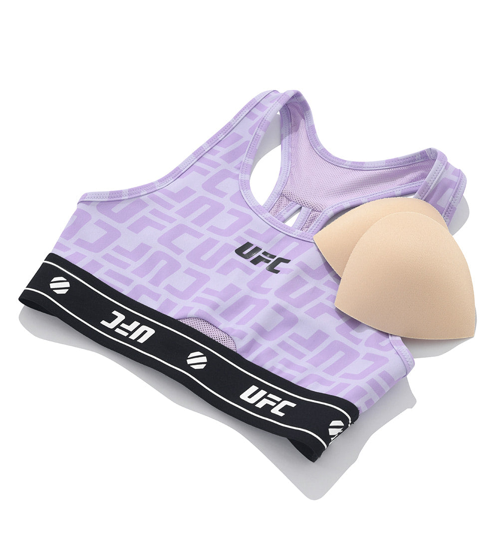 UFC Sports Top with Logo and Monogram, Light Purple