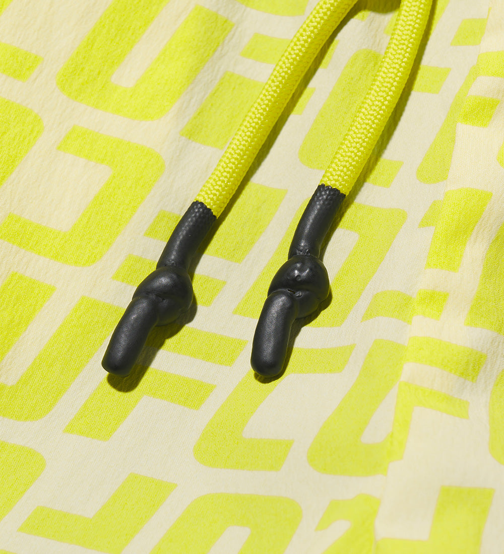 UFC Logo Monogram Relaxed-Fit Hybrid Shorts (W) Neon Yellow