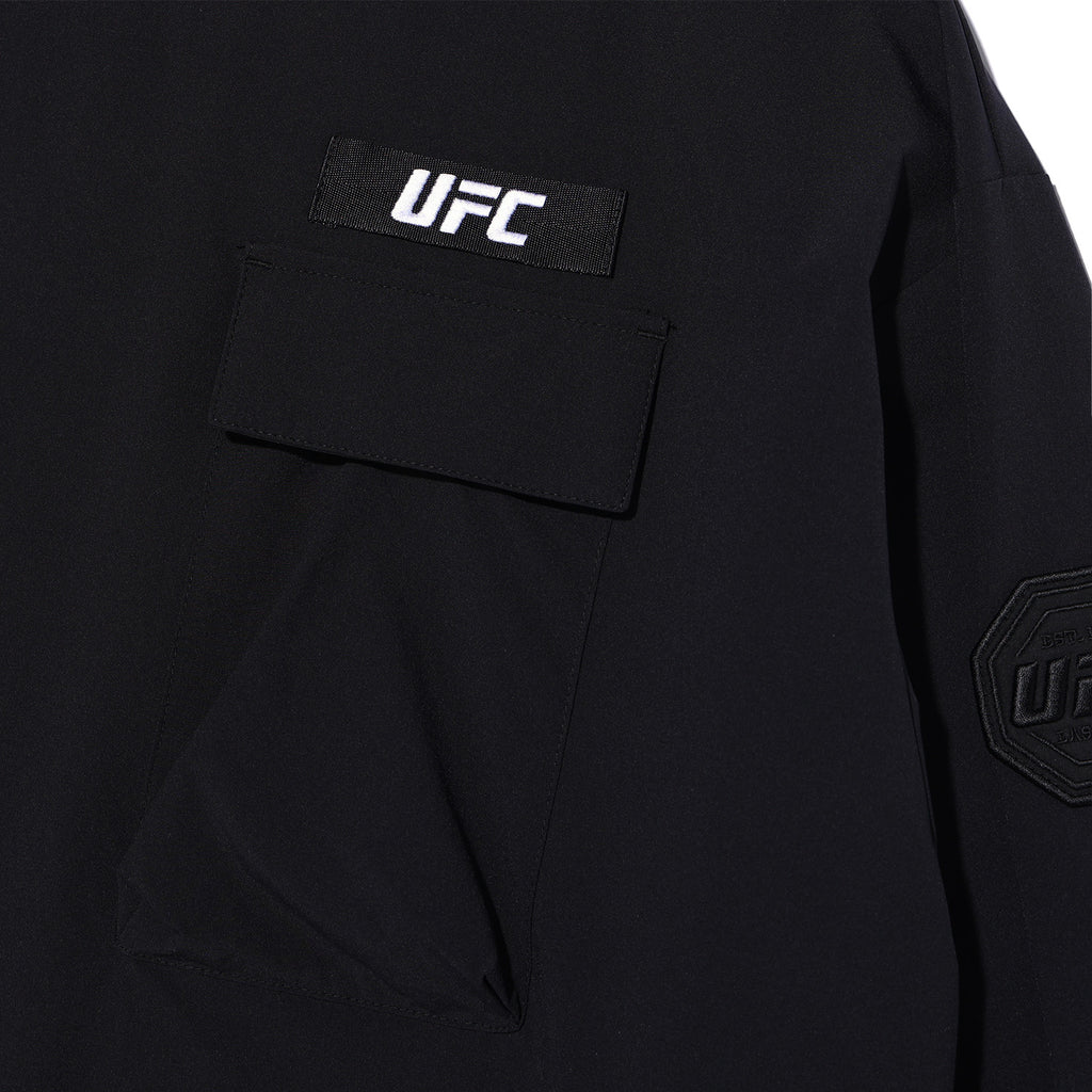 سويت شيرت UFC UT منسوج بجيب، أسود