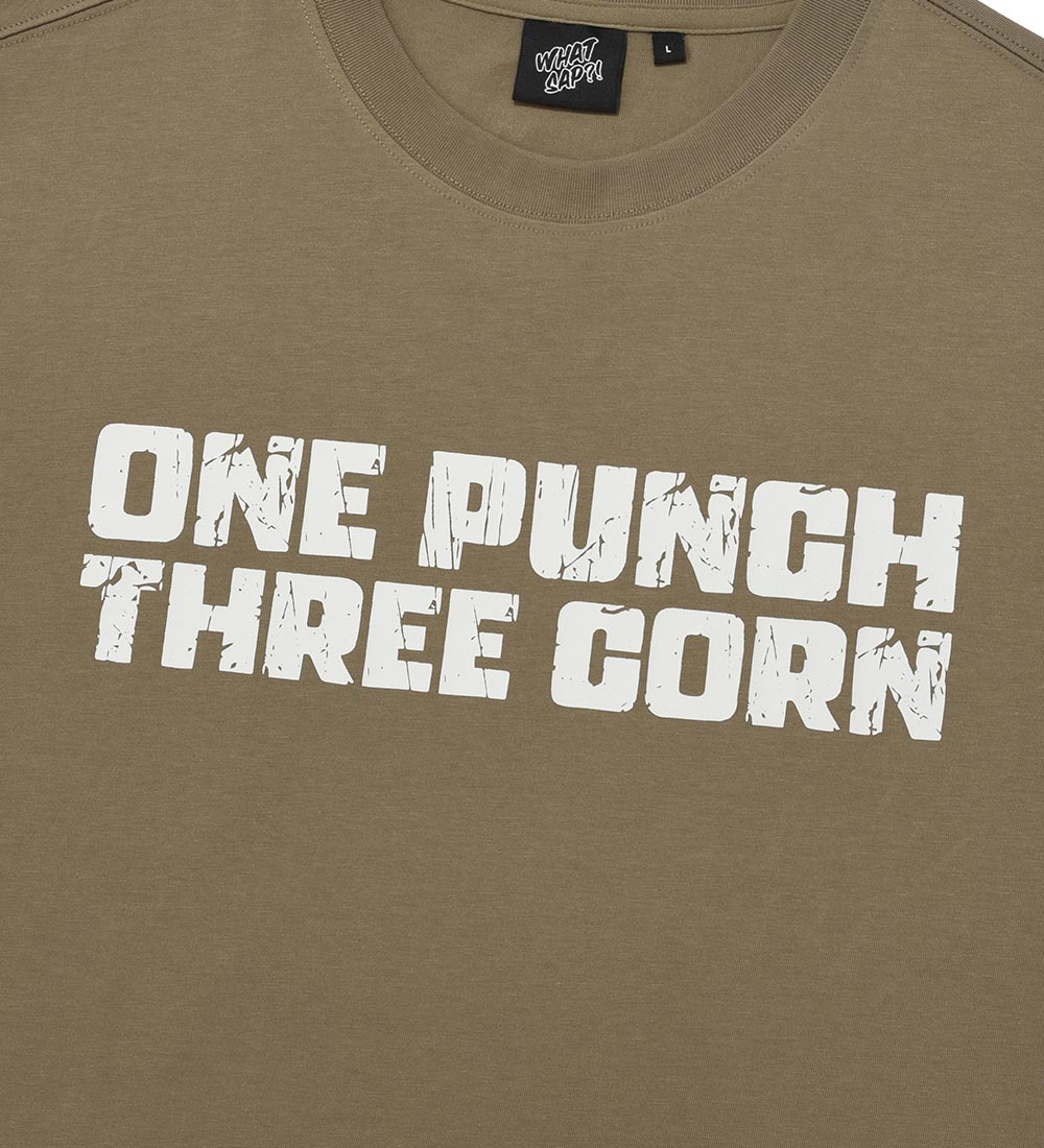 Jangjae One Punch Three Corn Relaxed Fit Short-Sleeve T-Shirt, Charcoal