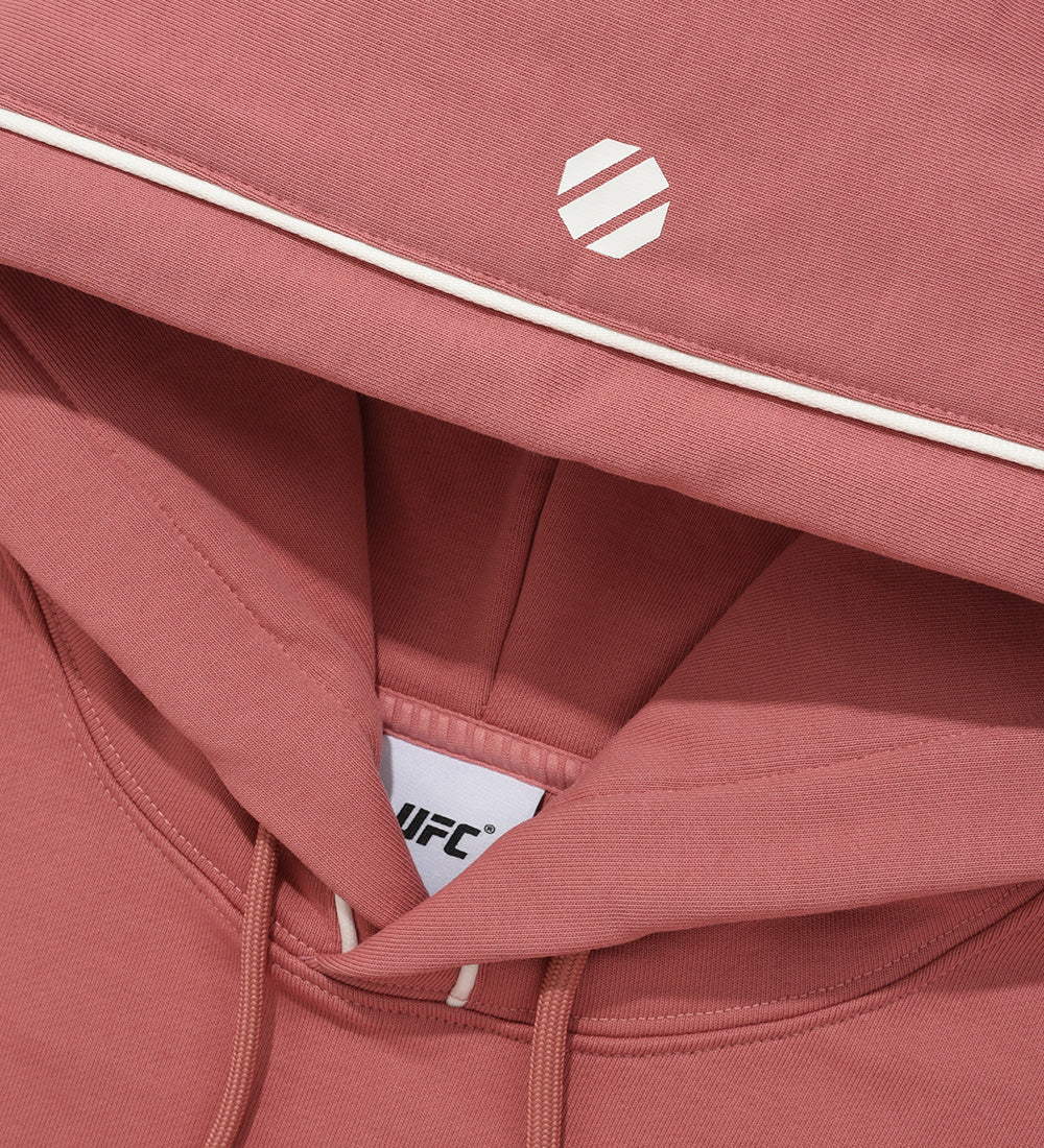 UFC Label Big Logo Relaxed-Fit Hoodie, Dusty Rose Pink