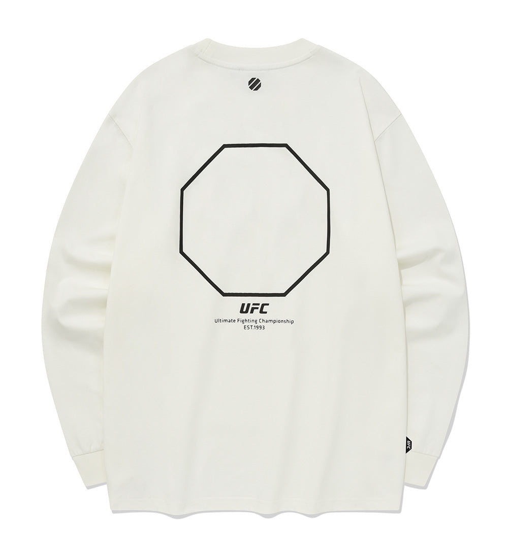 UFC Sorona Relaxed-Fit Long-Sleeve T-Shirt, Off-White