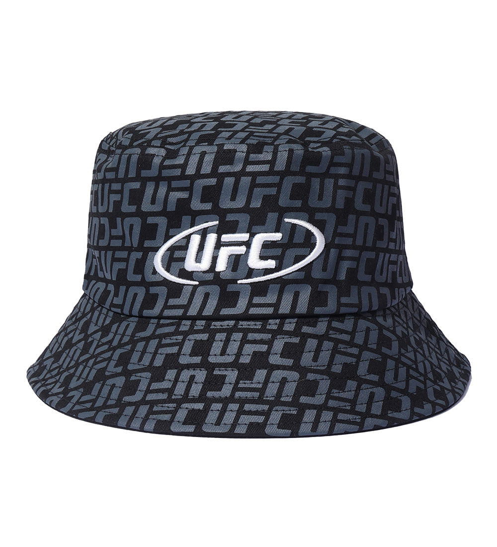 UFC Logo Monogram Bucket Hat - Black