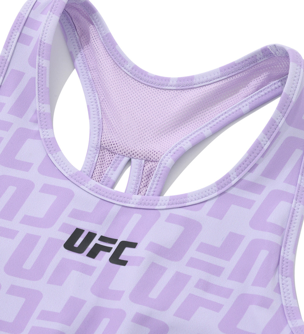UFC Sports Top with Logo and Monogram, Light Purple