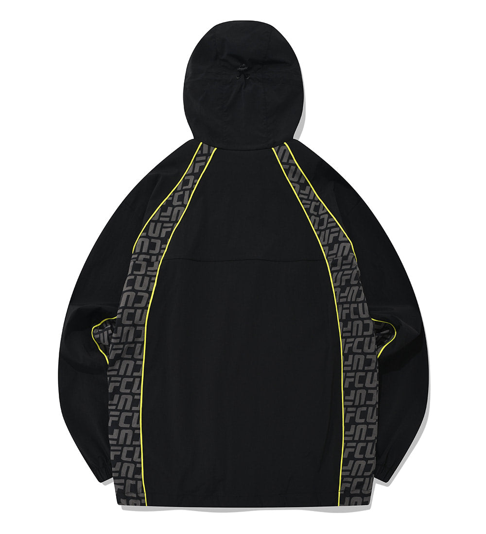 UFC Logo Monogram Relaxed-Fit Windbreaker Jacket, Black