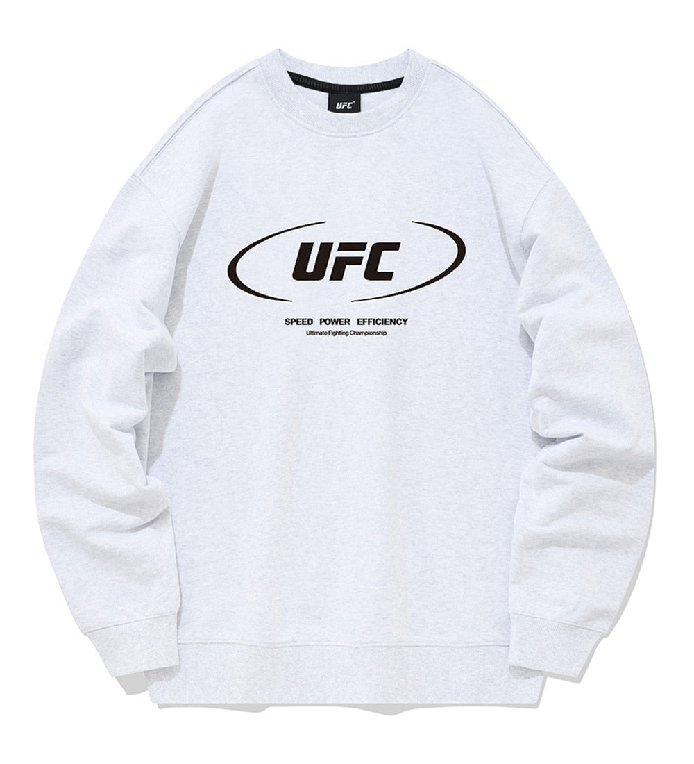 UFC Active Big Logo Relaxed-Fit Sweatshirt, White/Gray