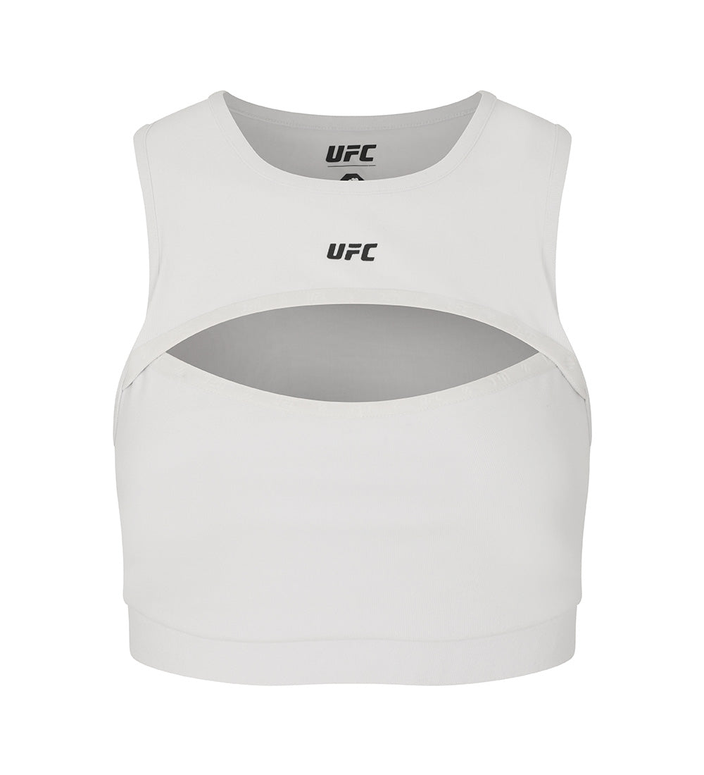 UFC Line Cropped Sleeveless Top, Light Gray