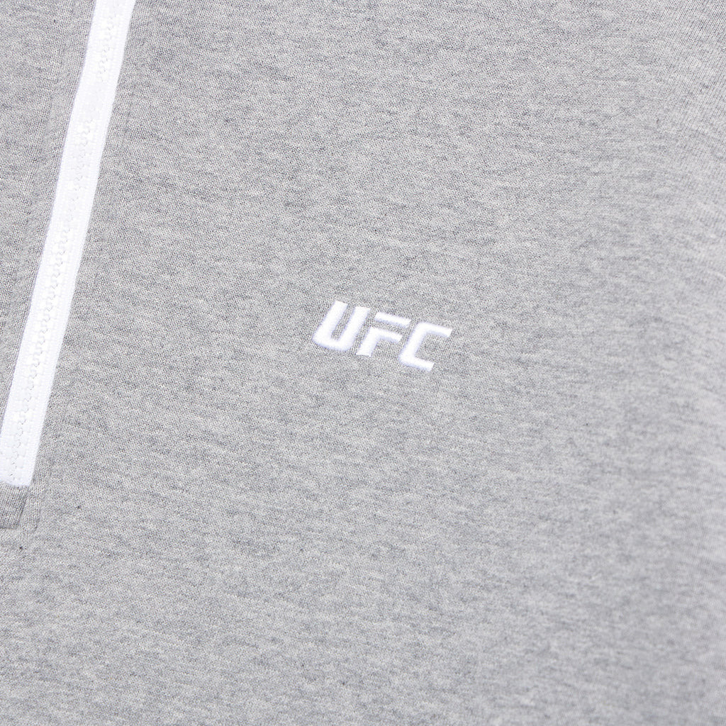UFC 3-Stripe Half-Zip Sweatshirt, Melange Gray