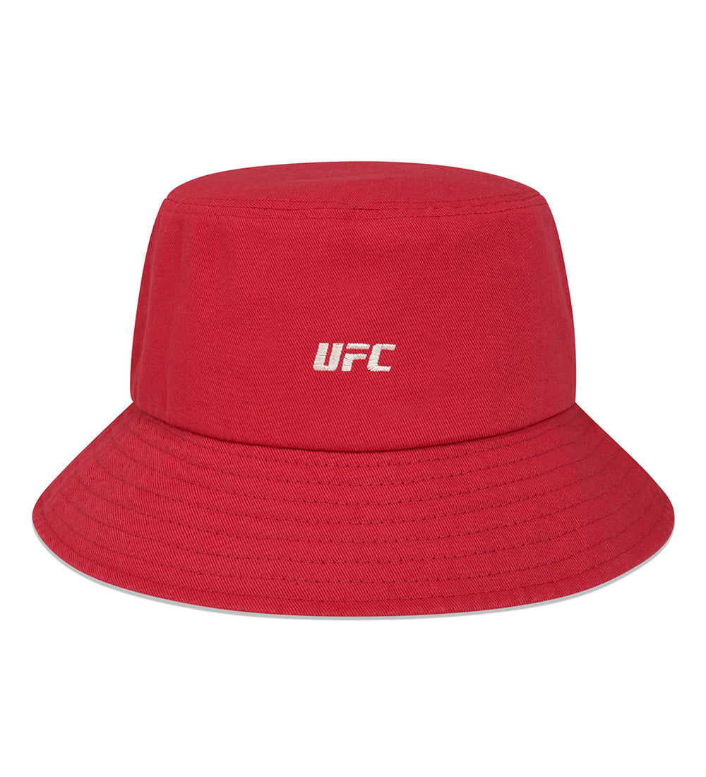 قبعة دلو بشعار صغير UFC Essentials - أحمر