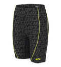 UFC biker shorts with monogrammed logo, slim fit, black