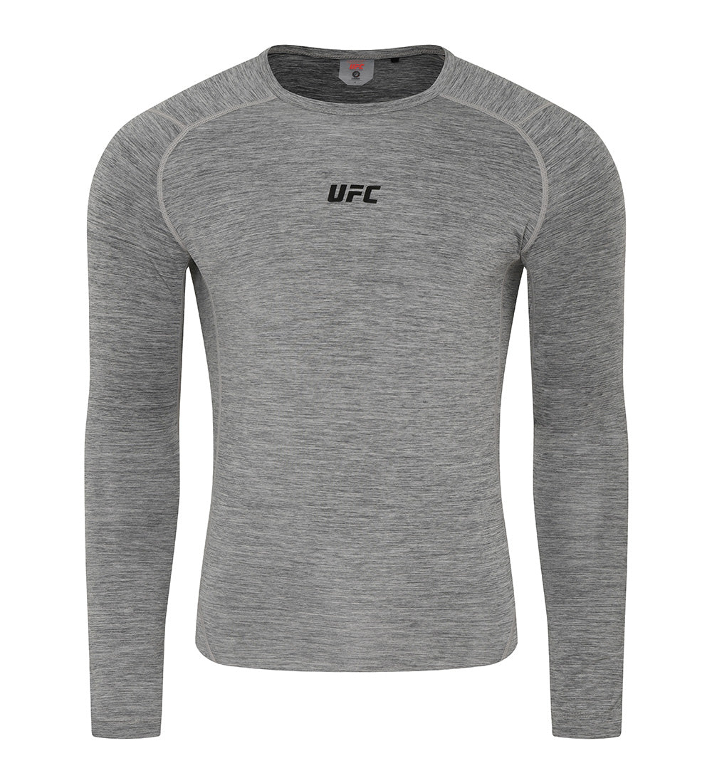 UFC Pro Muscle Fit Long-Sleeve T-Shirt, Melange Gray