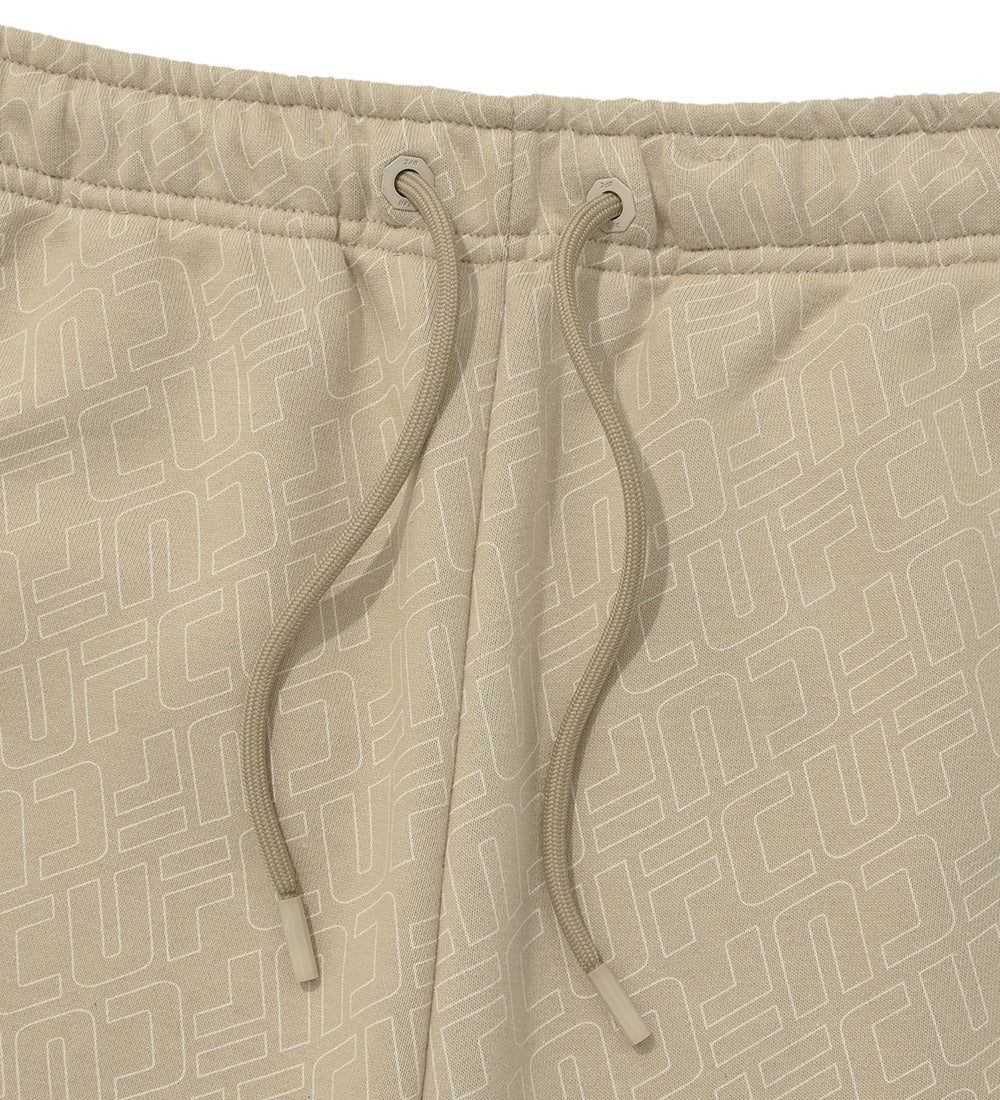 UFC Line Monogram Relaxed-Fit Jogger Pants, Beige