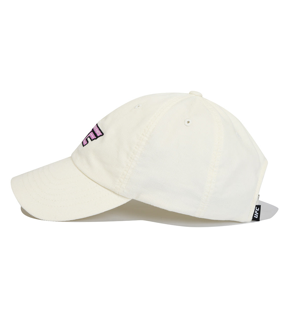 UFC Play Corduroy Baseball Cap, Ivory