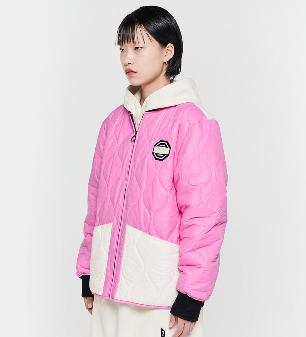 UFC Wave Regular Fit Quilted Jacket, Pink