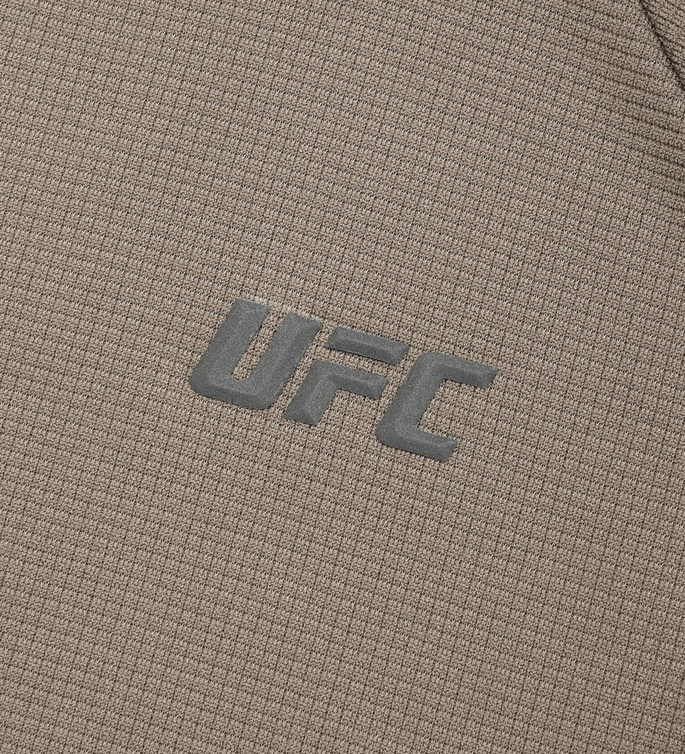 سويت شيرت UFC Challenger بقصة مريحة ونصف سحاب، لون كاكي رمادي