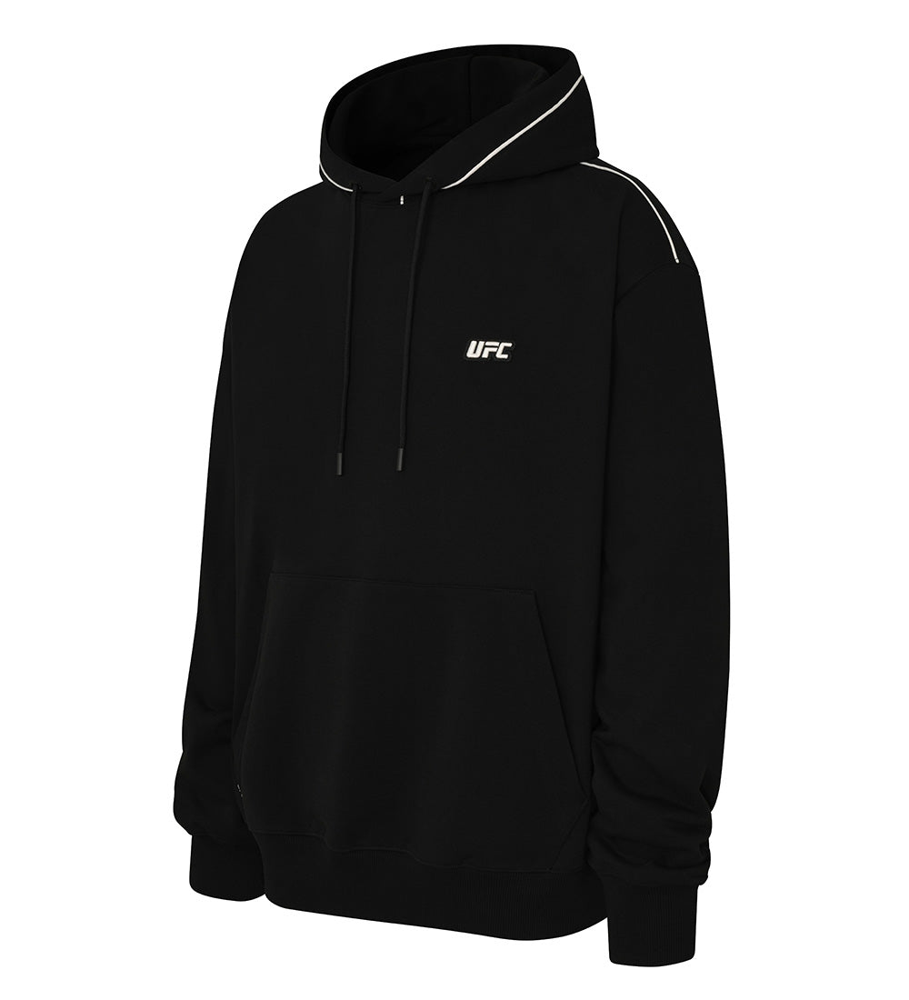 UFC Label Big Logo Relaxed-Fit Hoodie, Black