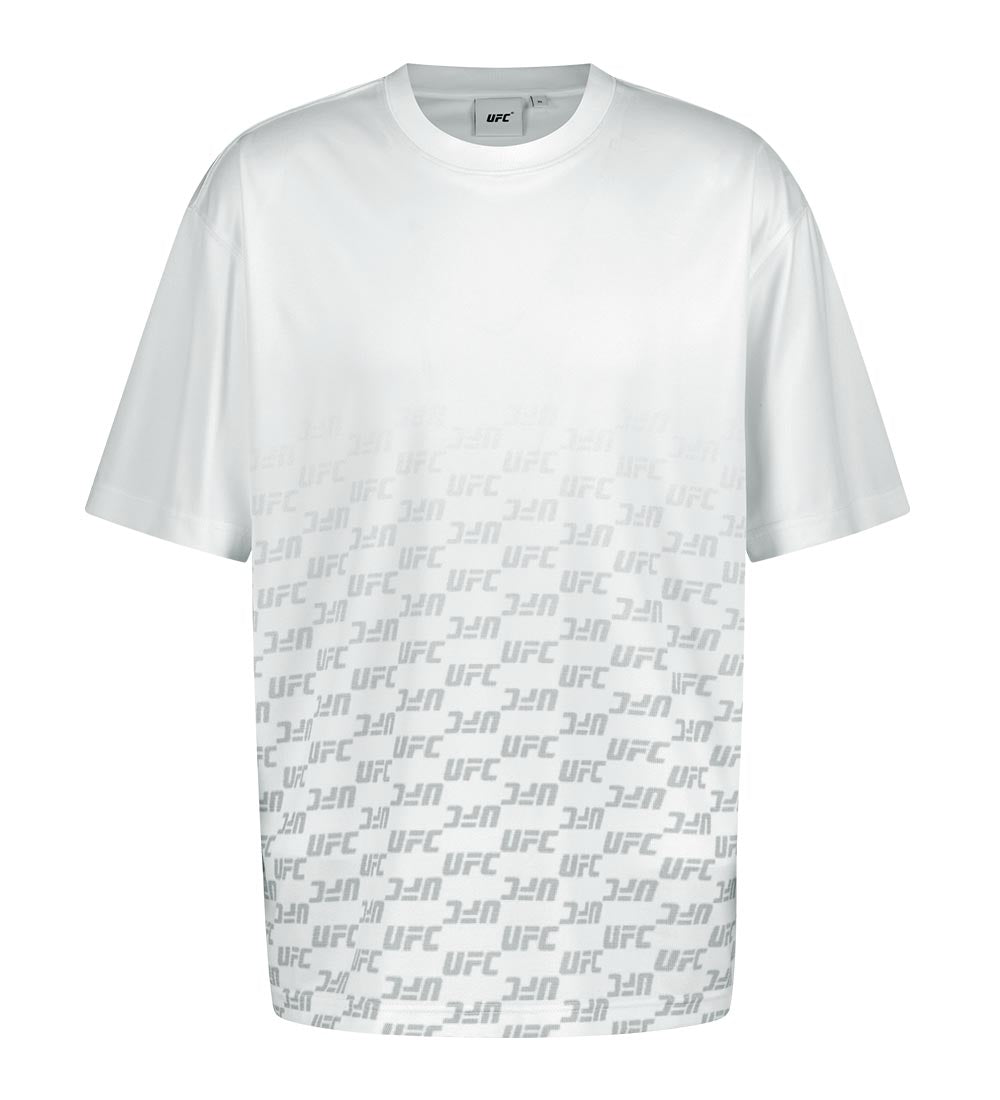 UFC T-shirt with a gradient print, loose fit, short sleeves, white