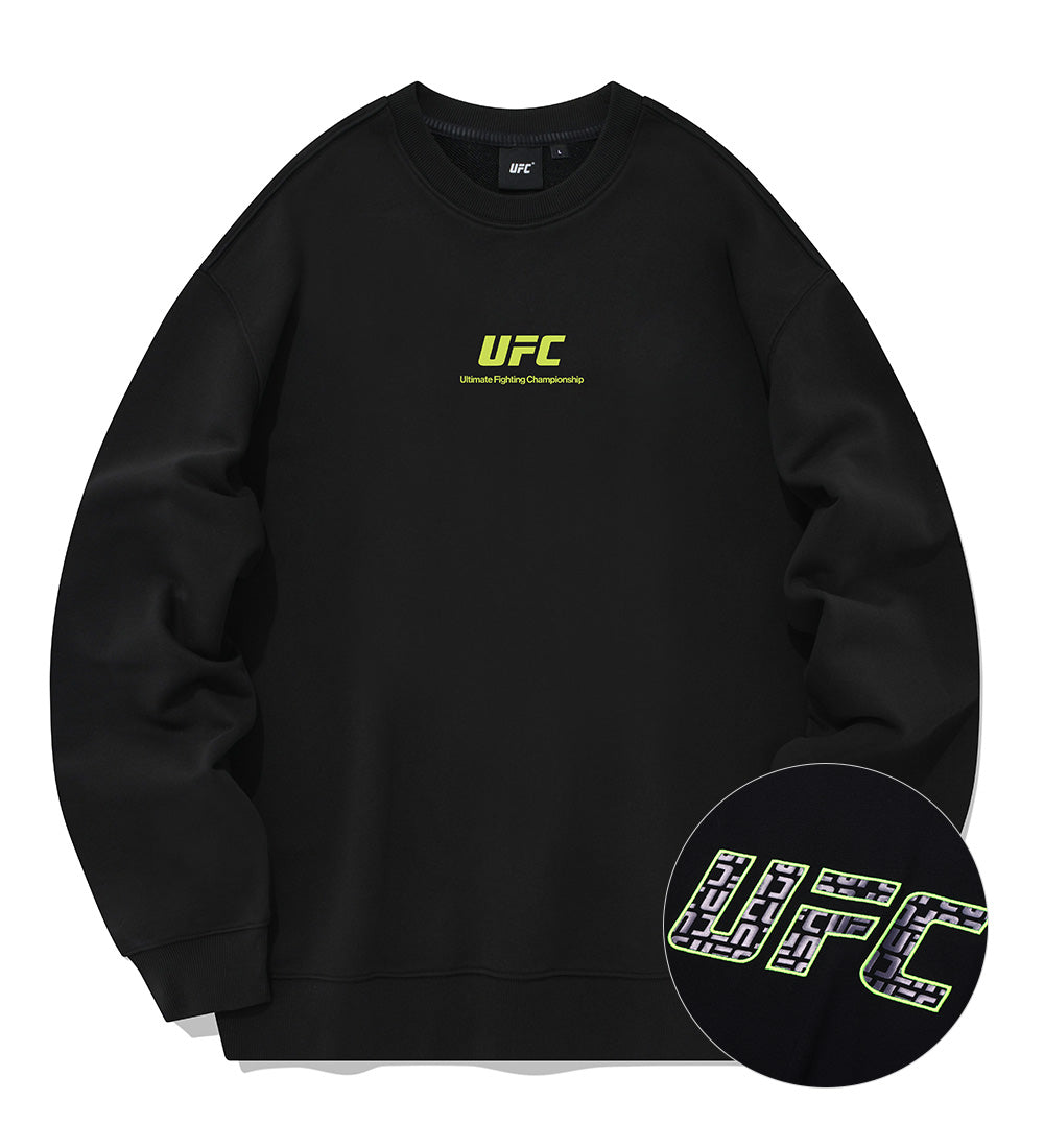 UFC Logo Monogram Relaxed-Fit Sweatshirt, Black