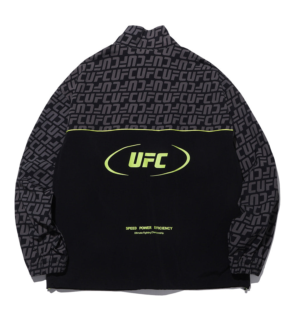 UFC Anorak Jacket with Monogrammed Logo, Relaxed Fit, Black