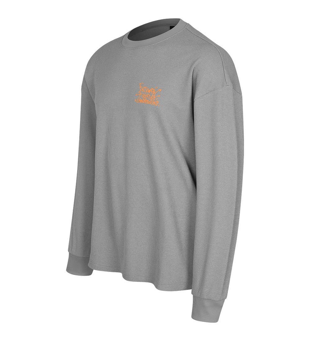 UFC Graffiti Oversized Long-Sleeve T-Shirt, Melange Gray