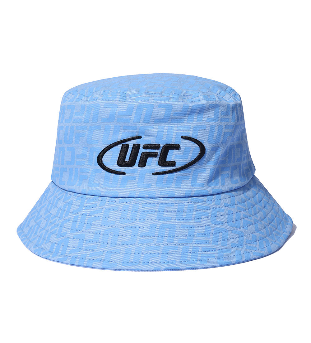 UFC Logo Monogram Bucket Hat, Sky Blue