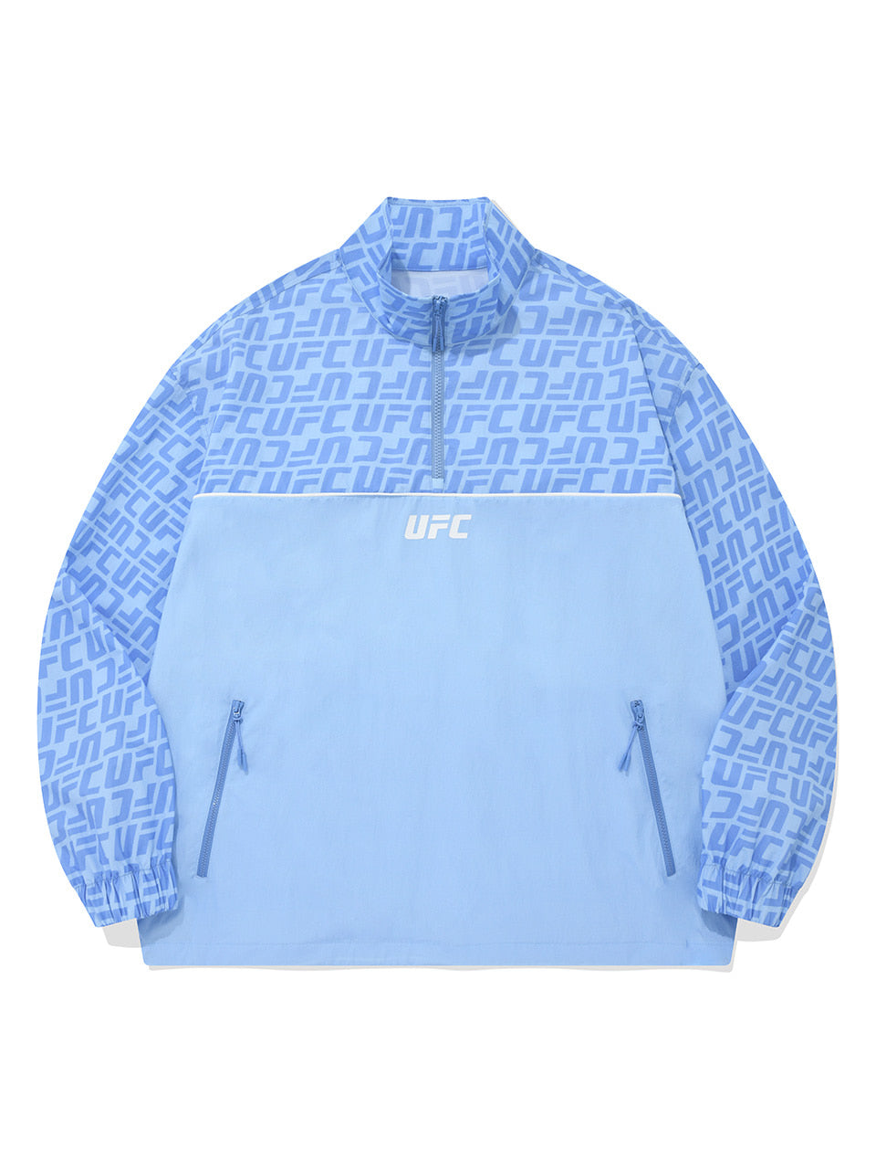 UFC Logo Monogram Oversized Anorak Jacket, Blue