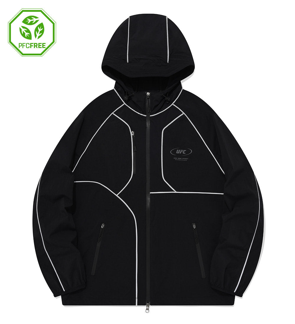UFC Training Regular Fit Stretch Wind Jacket, Black