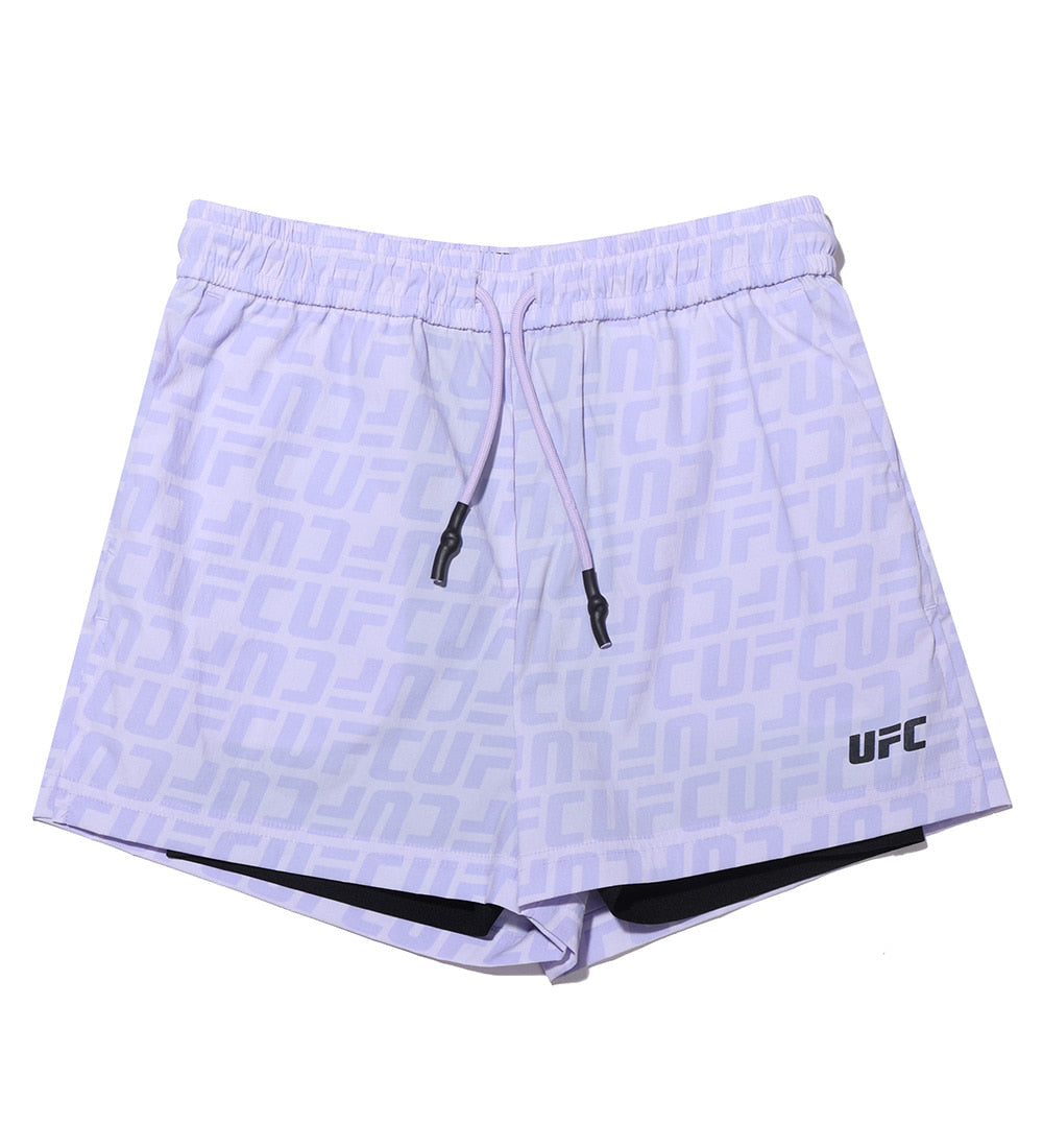 UFC Shorts with Monogrammed Logo, Lavender