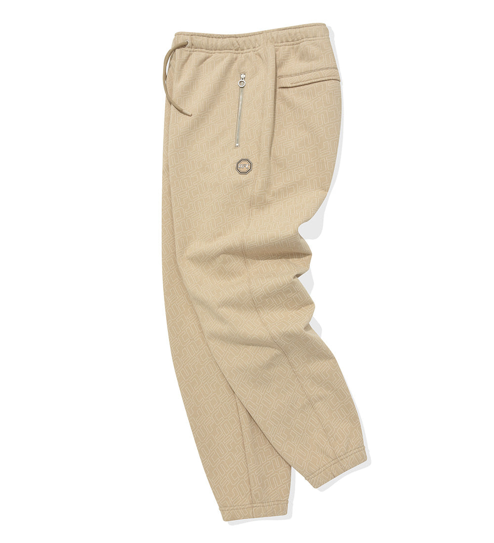 UFC Line Monogram Relaxed-Fit Jogger Pants, Beige