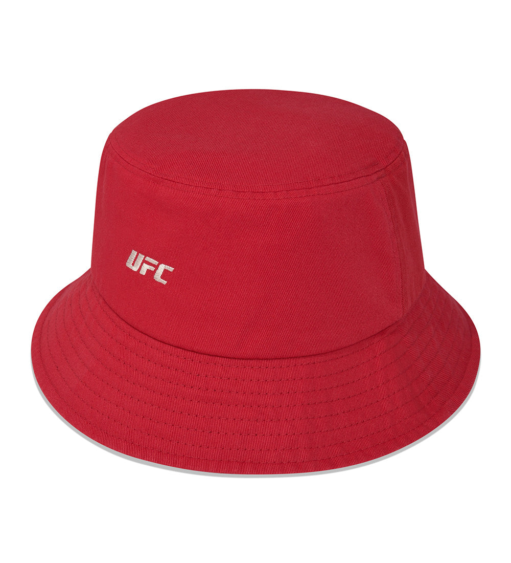 قبعة دلو بشعار صغير UFC Essentials - أحمر
