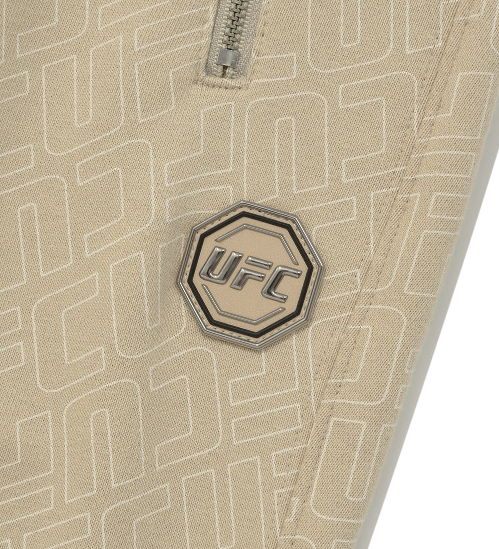 UFC Line Monogram Relaxed-Fit Jogger Pants, Beige