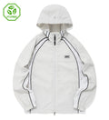 UFC Logo Monogram Relaxed-Fit Windbreaker Jacket, Light Gray